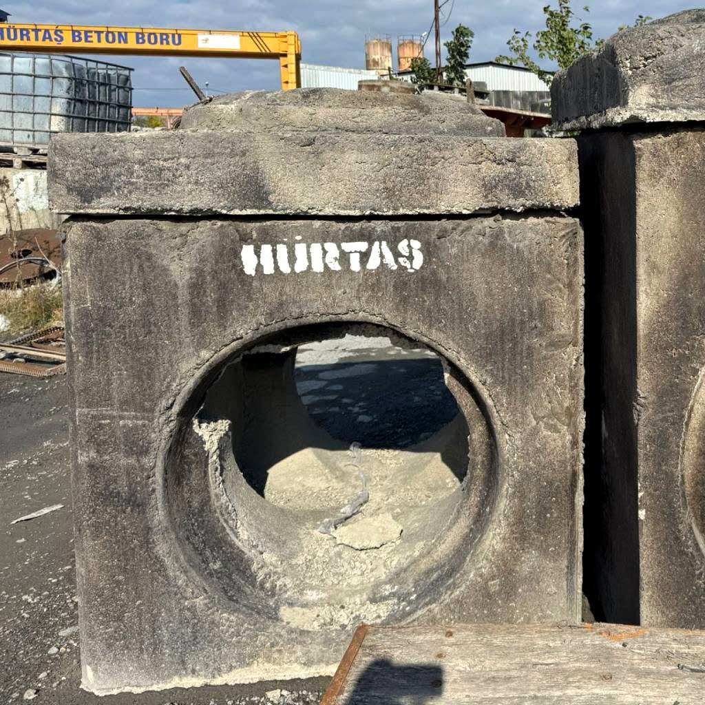 800mm, 1000mm, 1200mm, 1400mm, 1600mm boru çıkışlı prefabrik baca tabanı